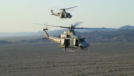 Huey-Helicopters-Fly-In-Formation-In-This-Slow-Motion-Action-Battle-Scene