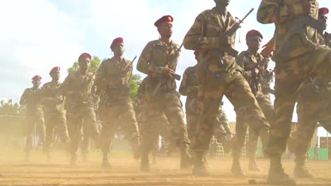 Members-Of-The-Djibouti-Armed-Forces-(Fad)-March-In-Tight-Formation