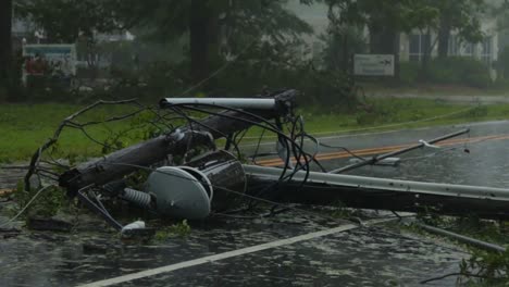Hurricane-Florence-Slams-Wilmingston-North-Carolina-Causing-Extensive-Flooding-And-Damage-Downed-Power-Lines-And-Trees
