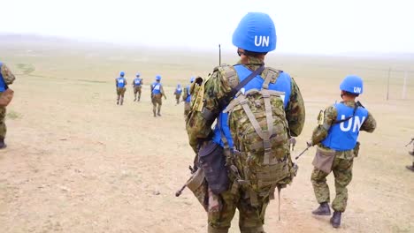 Un-Japan-Ground-Selfdefense-Force-Soldiers-Train-In-United-Nations-Patrolling-In-Mongolia-China