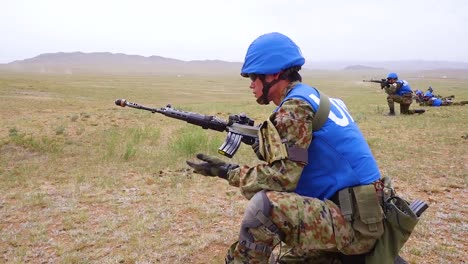 Un-Japan-Ground-Selfdefense-Force-Soldiers-Train-In-United-Nations-Patrolling-In-Mongolia-China-1