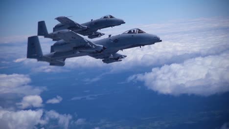 A10'S-And-F16'S-In-Flight-Air-To-Air-Aerial