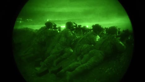 Night-Vision-Of-Us-Soldiers-Assigned-To-Lightning-Troop-3Rd-Squadron-2D-Calvary-Regiment-Participating-In-A-Combined-Arms-Live-Fire-Exercise-During-Noble-Partner-18-In-Vaziani-Georgia