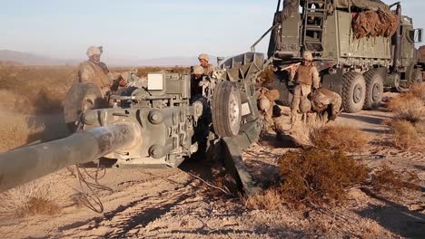 Us-Marines-Fire-An-M777-Howitzer-During-Integrated-Training-Exercise-519-At-Twentynine-Palms-1
