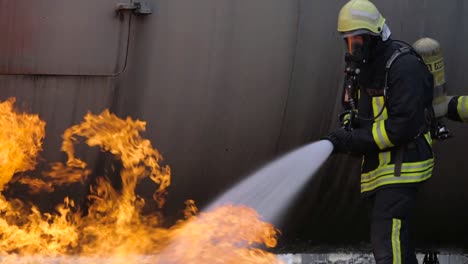 Usaf-Firefighters-Of-The-435Th-Construction-And-Training-Squadron-Lead-A-Training-Exercise-On-Ramstein-Air-Base