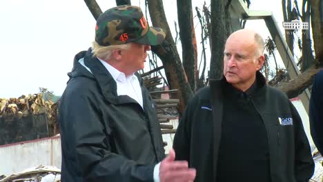Us-President-Donald-Trump-California-Governor-Gavin-Newsome-And-Former-Governor-Jerry-Brown-Discuss-California-Wildfire-Situation-And-Fire-Management
