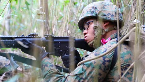 Us-Marines-And-Us-Navy-Sailors-With-3Rd-Marine-Logistics-Group-Participate-In-Jungle-Warfare-And-Survival-Training-In-Okinawa-Japan-2