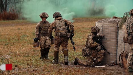 Slow-Motion-Is-Used-To-Show-British-And-Norwegian-Soldiers-Taking-Part-In-Nato\'S-Trident-Juncture-Training-Exercise
