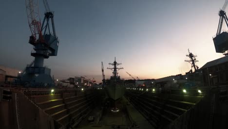 Time-Lapse-Photography-Shows-The-Uss-John-S-Mccain-Preparing-To-Leave-A-Dry-Dock