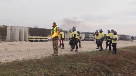 Soldiers-Of-Kfor-Multinational-Battle-Groupeast-Take-Part-In-Crowd-Riot-Control-(Crc)-Training-At-Camp-Marechal-De-Lattre-De-Tassigny-Kosovo-On-December-8-2018