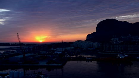 Gibraltar-Rock-Sonne-Aufgehende-Zeitraffer
