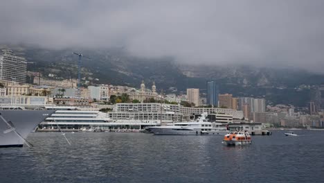 Monaco-Harbor-With-City-Yachts-And-Tender