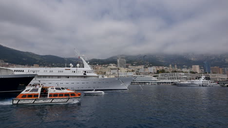 Monaco-Harbor-With-Yachts-And-Tender