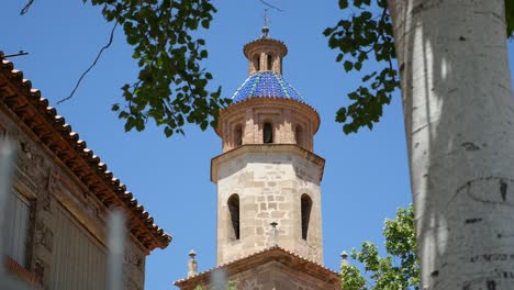 Spain-Cabra-De-Mora-Church-Blue-Tile-Tower-Top