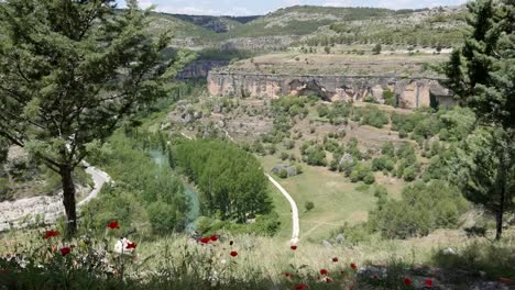 Spain-Jucar-River-And-Road-Near-Cuenca
