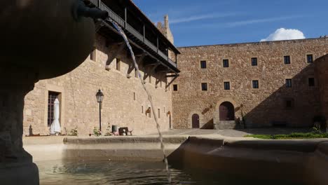 Spain-Siguenza-Castle-Fountain-Pouring-Water-Sound