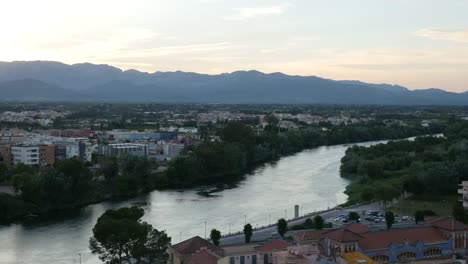 Spain-Tortosa-Ebro-River-After-Sunset