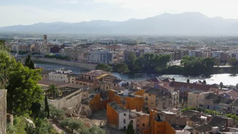 Spanien-Tortosa-Blick-Auf-Die-Stadt-In-Richtung-Fluss