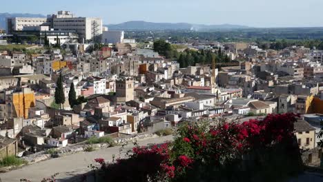 Spanien-Blick-Auf-Tortosa-Stadt-Vom-Parador-Balkon