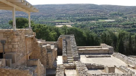 Griechenland-Kreta-Knossos-Hof-Und-Treppe