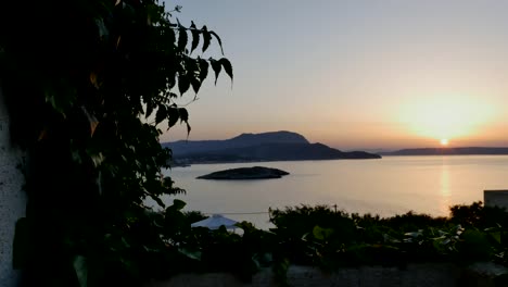 Greece-Crete-Sunset-Frames-With-Leaves