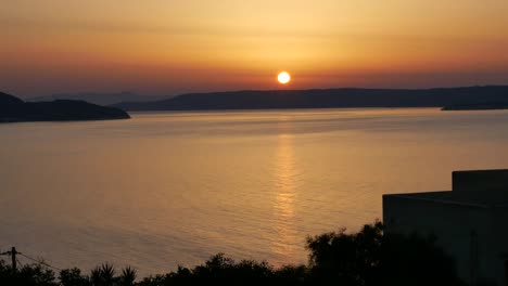 Griechenland-Kreta-Sonnenuntergang-über-Der-Ägäis