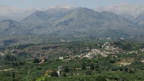 Greece-Crete-Village-Below-Mountains