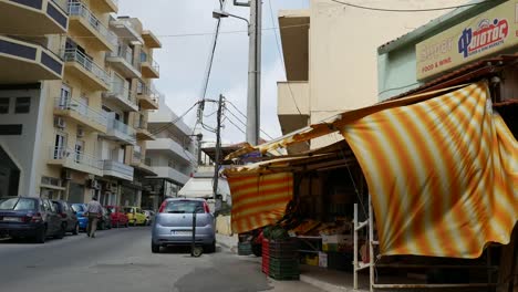 Griechenland-Heraklion-Street-Und-Obstladen