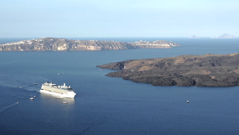 Greece-Santorini-Cruise-Ship-Anchoring
