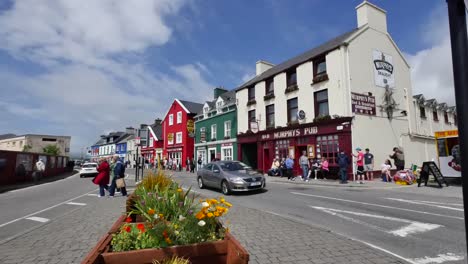 Ireland-Dingle-Town-With-Buildings-And-Cars