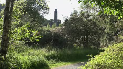Ireland-Glendalough-Round-Tower-In-Distance