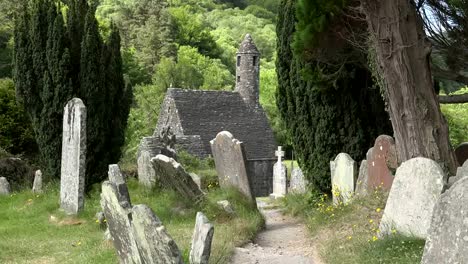 Ireland-Glendalough-With-Cemetery-And-St-Kevins-Church