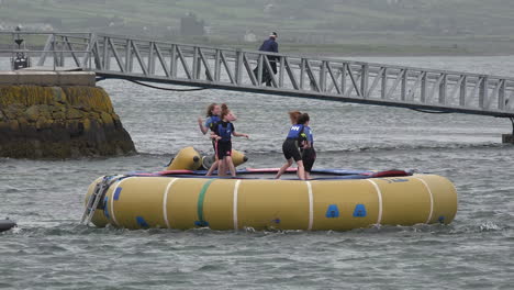 Ireland-Ring-Of-Kerry-Kids-Jumping-On-Float-With-Man-On-Bridge