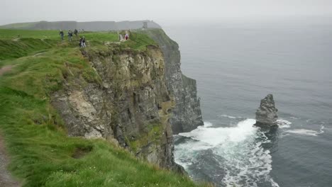 Ireland-County-Clare-People-Along-A-Path-At-Cliffs-Of-Moher