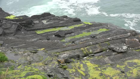 Ireland-County-Clare-Rock-Ledge-With-Waves-Below