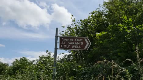Ireland-County-Offaly-Sign-To-St-Saran's-Holy-Well