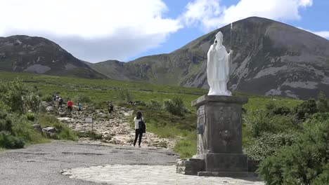 Ireland-Croagh-Patrick-A-Woman-By-Path-Up-Mountain-Pan