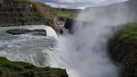Iceland-Gullfoss-Waterfall-Mist-In-Gorge