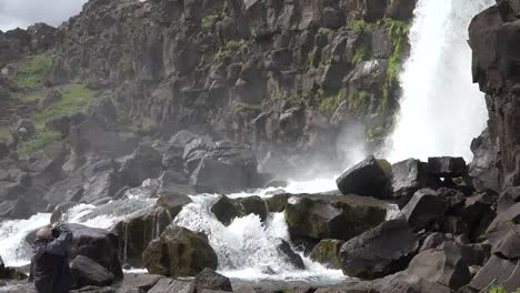 Iceland-Pingvellir-Waterfall-With-Photographer