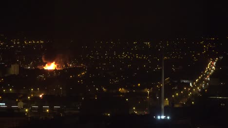 Nordirland-Belfast-Großes-Lagerfeuer-Der-Elften-Nacht-In-Der-Westbelfast-Shankill-Road