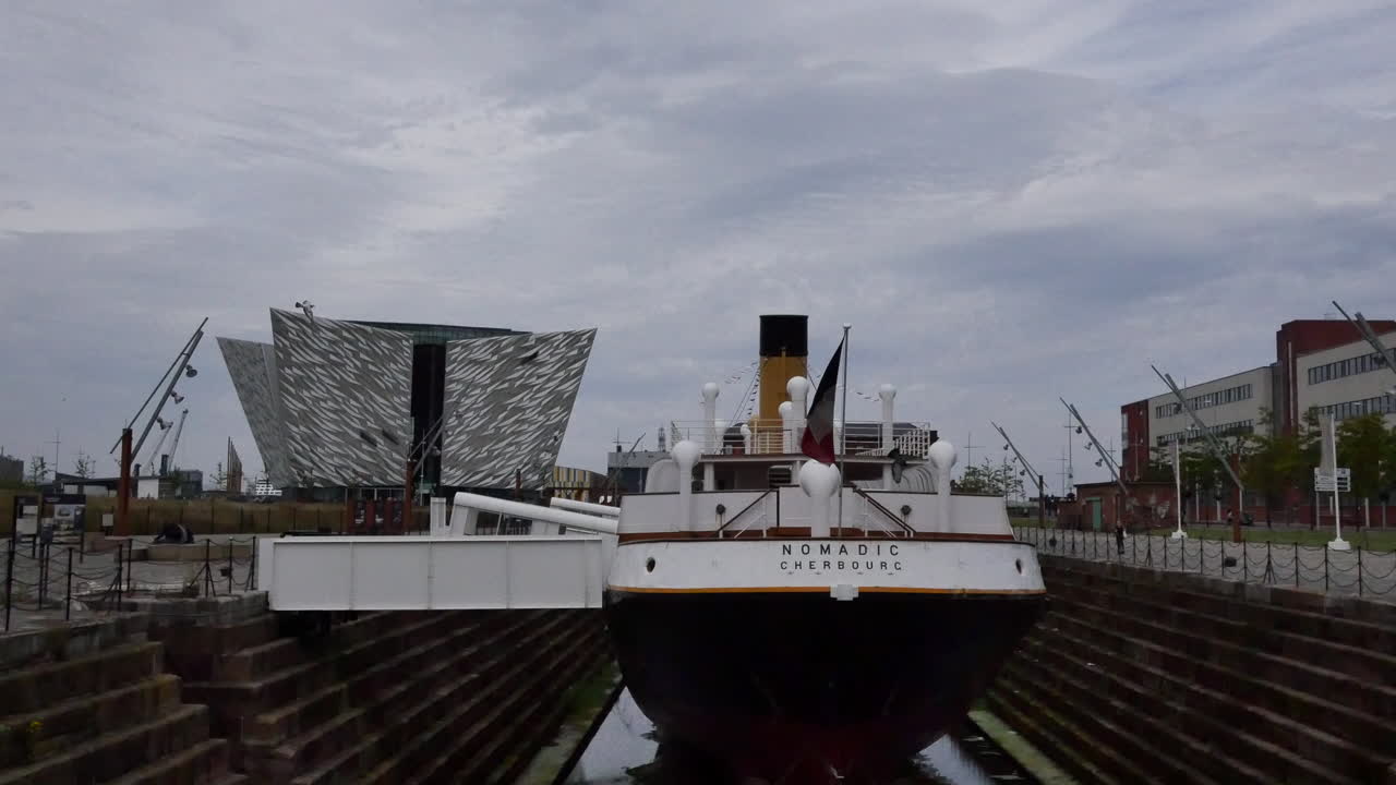 Northern Ireland Belfast Nomadic In Dry Dock With Titanic Museum Free ...