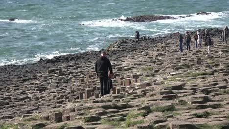 Northern-Ireland-Basalt-Columns-Leads-To-Sea-At-Giants-Causeway-