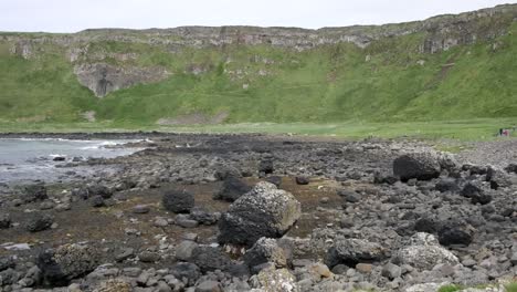 Northern-Ireland-Rocks-In-Front-Of-Cliffs-At-Giants-Causeway