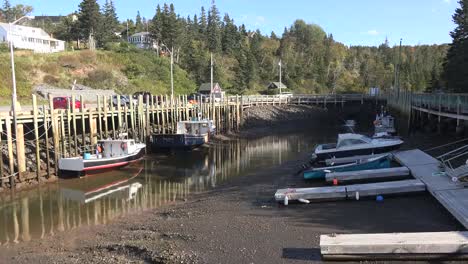 Canadá-Bahía-De-Fundy-Halls-Puerto-Marea-Reflujo-Time-lapse-8-Segundos