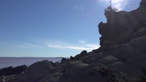 Canadá-Bahía-De-Fundy-Enmarcada-Con-Rocas