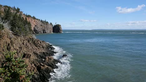 Kanada-Bay-Of-Fundy-Felsige-Steile-Küste