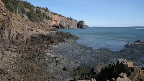 Kanada-Bay-Of-Fundy-Tide-Ebbe-Hoch-Dann-Niedrig-Fade