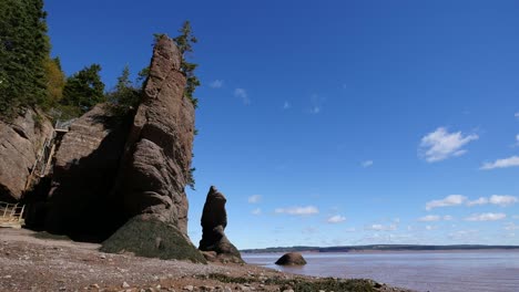 Canadá-Nuevo-Brunswick-Hopewell-Rocks-Escalera-De-Escape