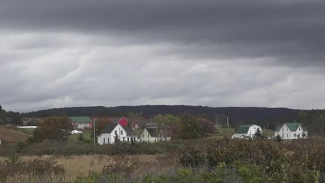Canada-Nova-Scotia-Interesting-Sky-Over-Houses-Pan