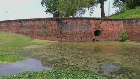 Louisiana-Fort-Jackson-Pared-De-Ladrillo-Y-Foso